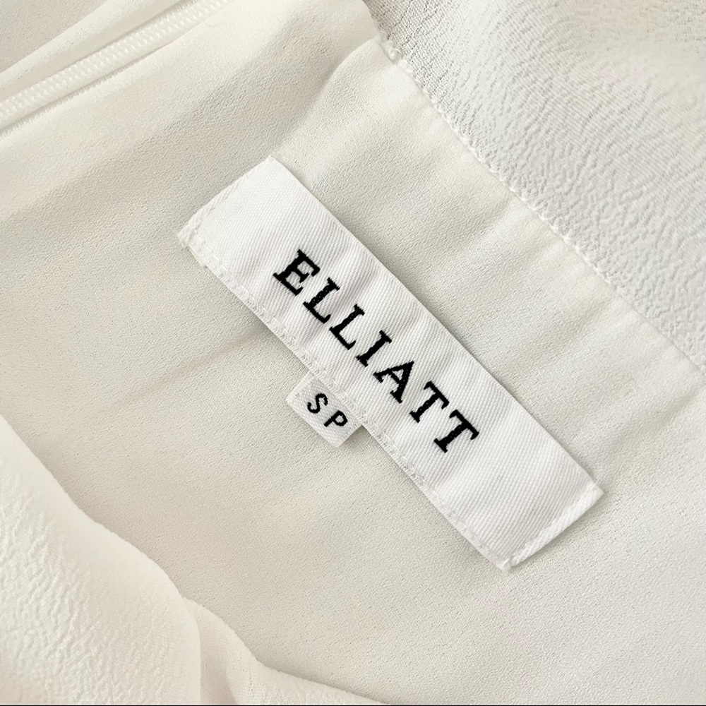 SOLD Anthropologie Elliat Tiered Ruffle Pleated Dress in White Size Petite Small - Picture 6 of 7